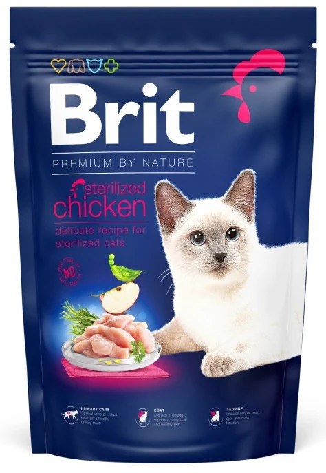 Сухий корм Brit Premium by Nature для стерилізованих кішок з куркою 1.5 кг (8595602553150)