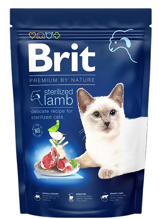 Сухий корм Brit Premium by Nature для стерилізованих котів з ягням 1.5 кг (8595602553167)