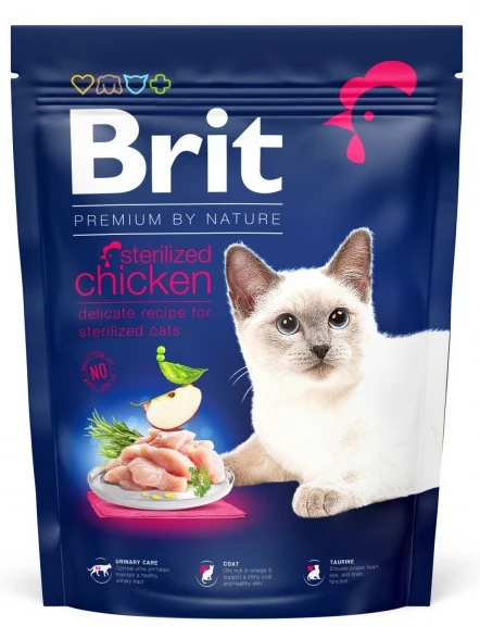 Сухий корм Brit Premium by Nature для стерилізованих котів з куркою 300 г (8595602552993)