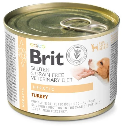 Паштет для собак Brit VetDiets Hepatic для підтримки функцій печінки з індичкою 200г (8595602578917)