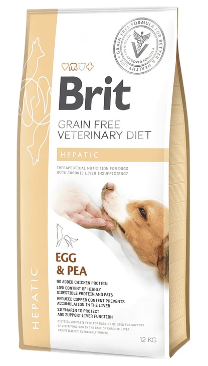 Сухий корм для собак Brit VetDiets для собак при хворобі печінки з яйцем, горохом, бататом та гречкою 12 кг (8595602528158)