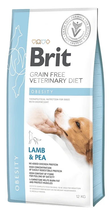 Сухий корм для собак Brit VetDiets для собак при надмірній вазі з ягням, індичкою та горохом 12 кг (8595602528066)