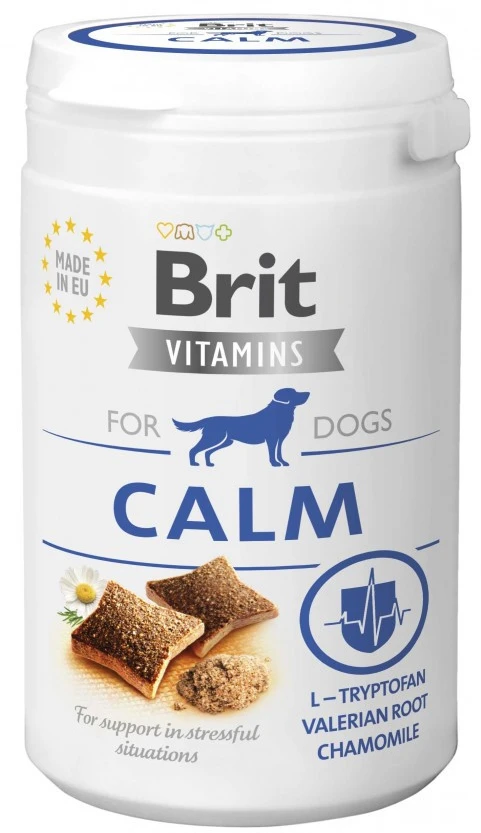 Вітаміни для собак Brit Vitamins Calm для підтримки нервової системи в стресових ситуаціях на протеїні з комах 150 г (8595602562497)