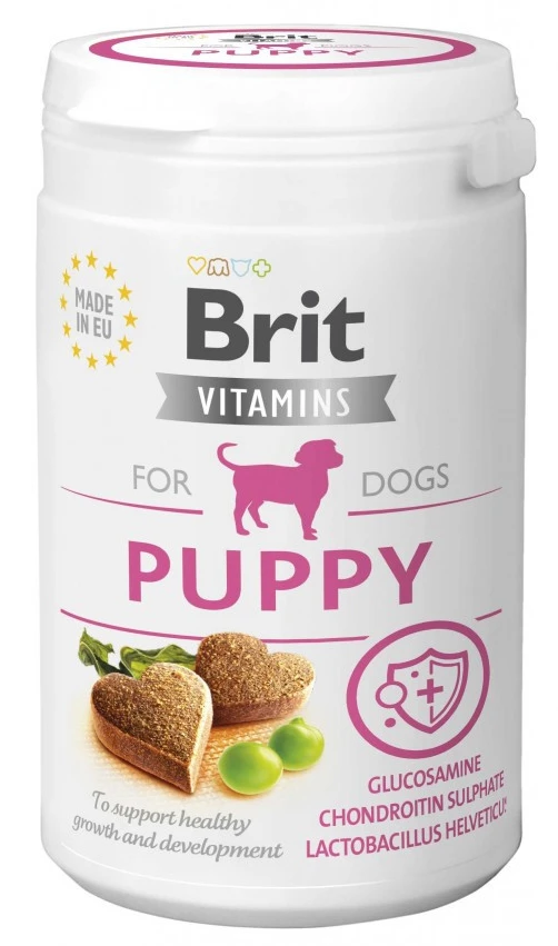 Витамины для собак Brit Vitamins Puppy для щенков для поддержания здорового роста и развития с лососем 150 г (8595602562503)