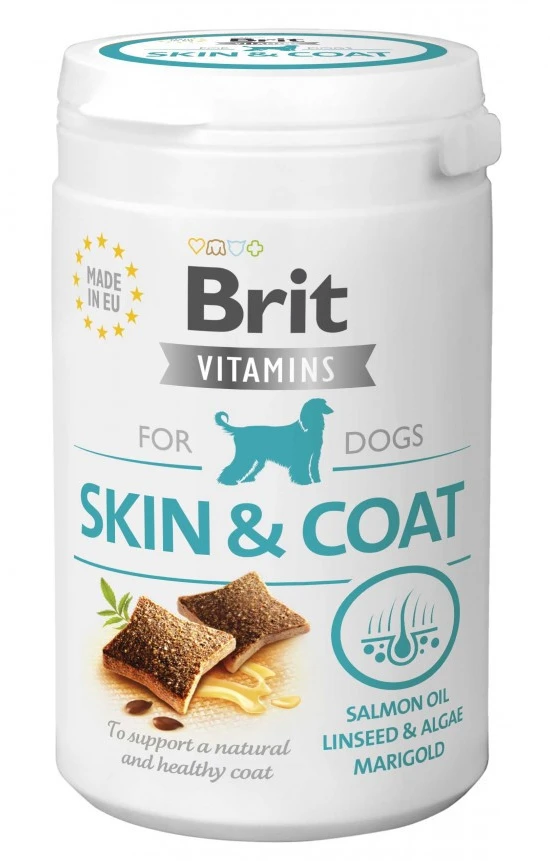 Витамины для собак Brit Vitamins Skin and Coat с лососем 150 г (8595602562510)