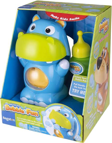 Генератор мильних бульбашок Bubble Fun на батарейках Бегемот (DHOBB10018А)