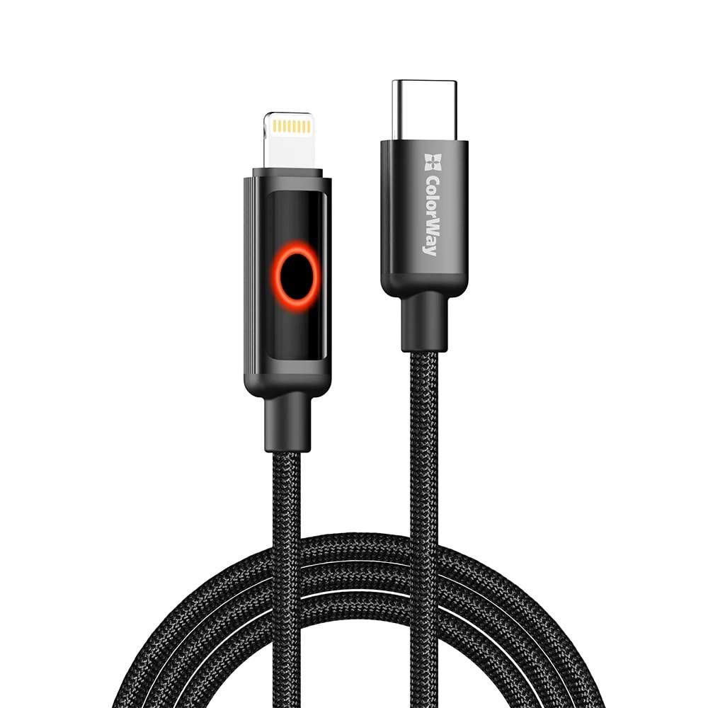 Кабель Colorway Type-C - Apple Lightning 1м Black (CW-CBPDCL103-BK)