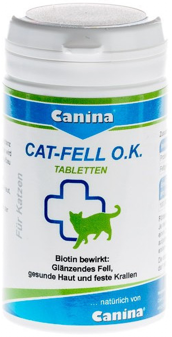 Витамины для кошек Canina Биотин с микроэлементами Cat-Fell O.K. 50 г/100 табл. (4027565201525)