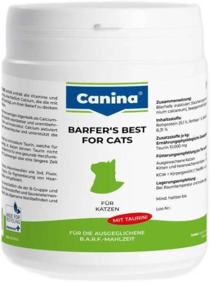 Витаминно-минеральный комплекс для собак Canina Barfer Best Cats 180 гр при натуральном кормлении (4027565228058)