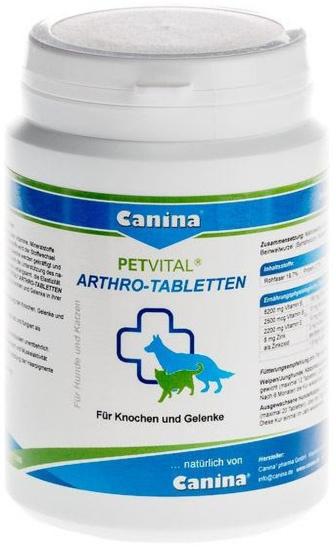 Витаминная добавка для собак Canina PETVITAL Arthro-Tabl. 180 шт. для суставов (4027565723027)