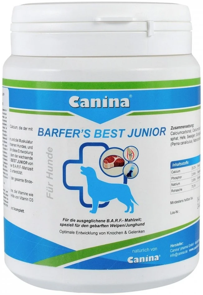 Витаминно-минеральный комплекс для собак Canina Barfer Best Junior 850 гр при натуральном кормлении (4027565128518)