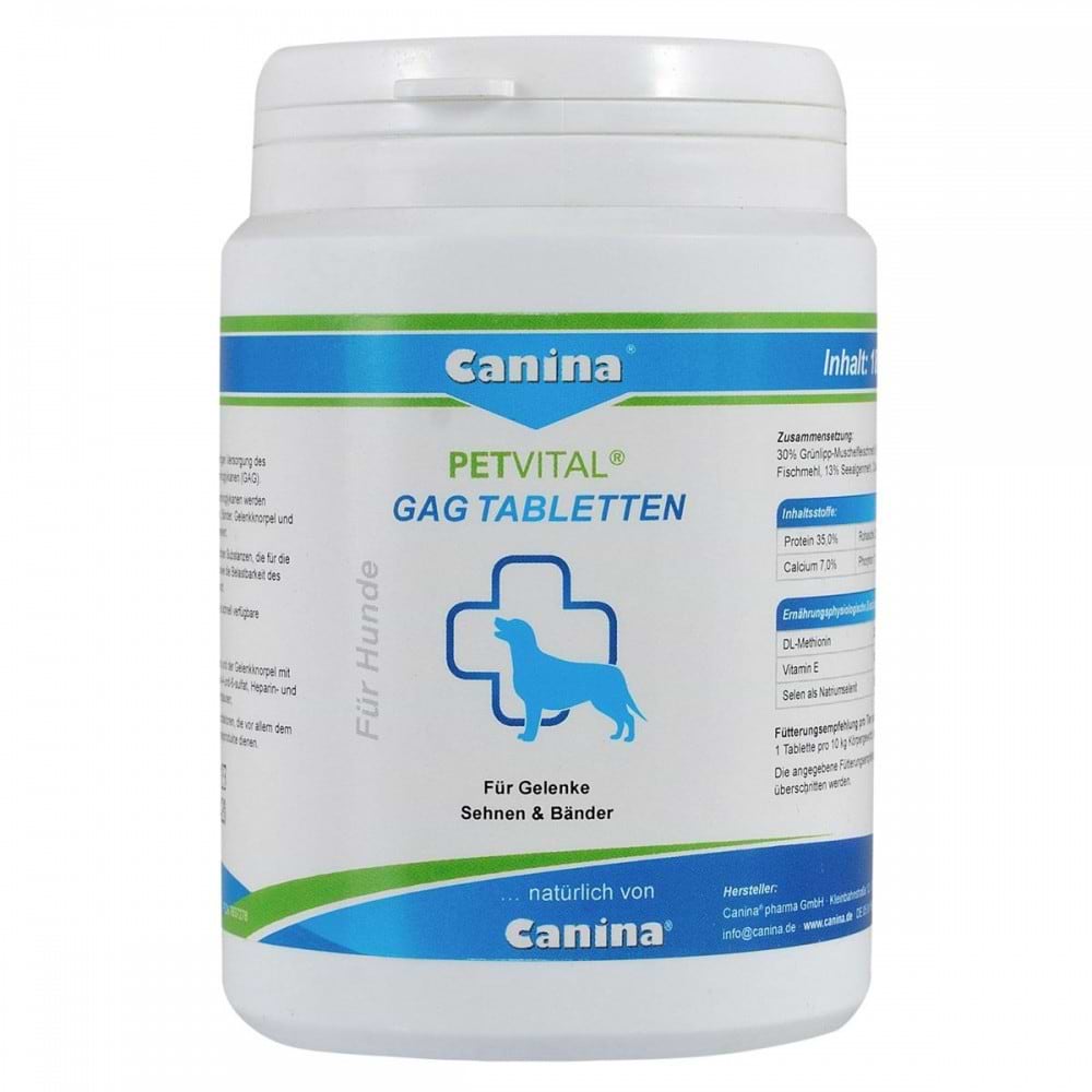 Вітамінно-мінеральний комплекс для собак Canina PETVITAL GAG 180 табл глюкозамін з екстрактом мідій (4027565723317)