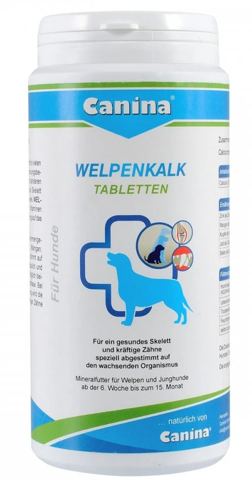 Витаминно-минеральный комплекс для собак Canina Welpenkalk для щенков и молодых 350 г 350 табл. (4027565120758)