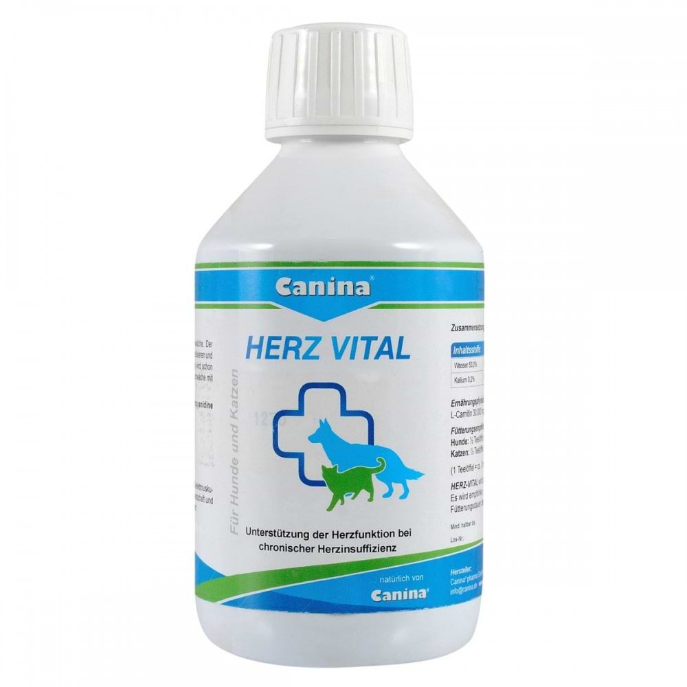 Вітамінна добавка для собак Canina та кішок Herz-Vital 250 мл Профілактика захворювань та підтримка серця (4027565112050)
