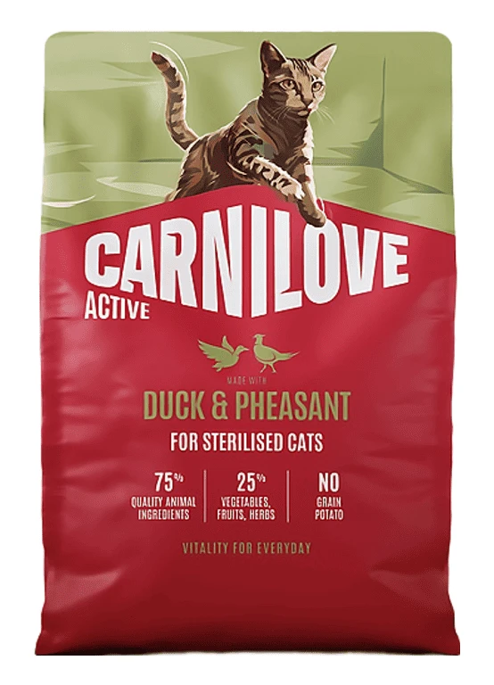 Сухий корм для котів Carnilove Active Duck & Pheasant Sterilised для стерилізованих качка і фазан 2 кг (8595602581757)