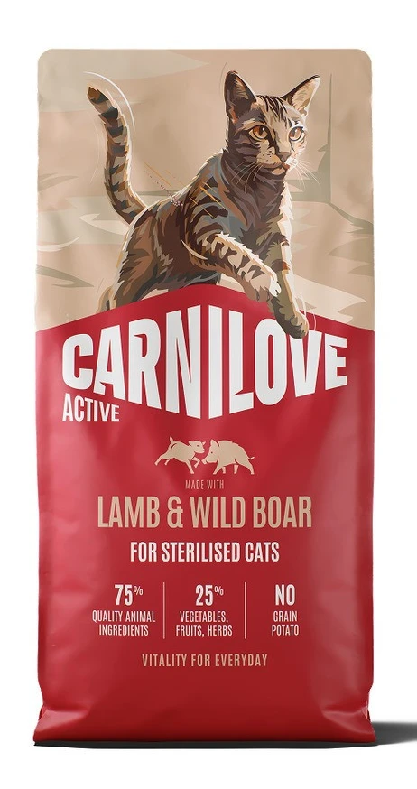 Сухий корм для котів Carnilove Active Lamb & Wild Boar Sterilised для стерилізованих ягня і дикий кабан 6 кг (8595602581467)