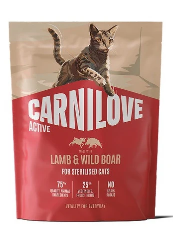 Сухий корм для котів Carnilove Active Lamb & Wild Boar Sterilised для стерилізованих ягня і дикий кабан 400 г (8595602581429)