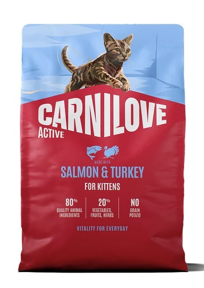 Сухий корм для котів Carnilove Active Salmon & Turkey Kitten для кошенят лосось та індичка 2 кг (8595602581504)