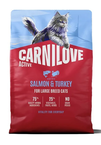 Сухий корм для котів Carnilove Active Salmon & Turkey Large Breed великих порід лосось та індичка 2 кг (8595602581658)