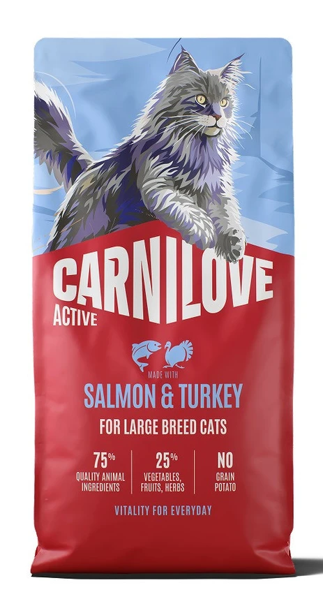 Сухий корм для котів Carnilove Active Salmon & Turkey Large Breed великих порід лосось та індичка 6 кг (8595602581665)
