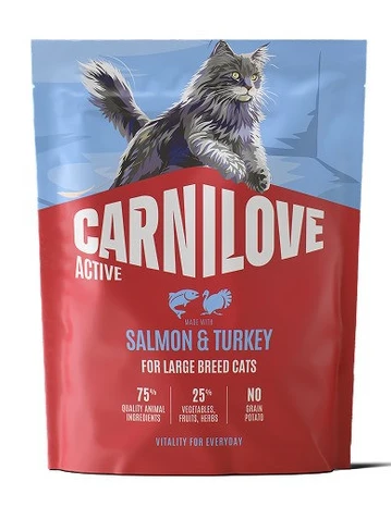 Сухий корм для котів Carnilove Active Salmon & Turkey Large Breed великих порід лосось та індичка 400 г (8595602581627)