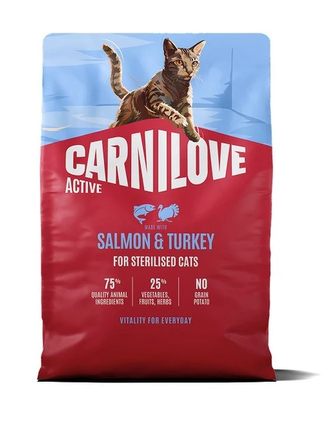 Сухий корм для котів Carnilove Active Salmon & Turkey Sterilised для стерилізованих лосось та індичка 2 кг (8595602581559)