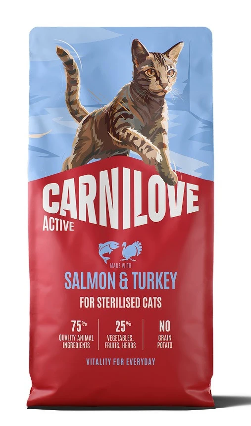 Сухий корм для котів Carnilove Active Salmon & Turkey Sterilised для стерилізованих лосось та індичка 6 кг (8595602581566)
