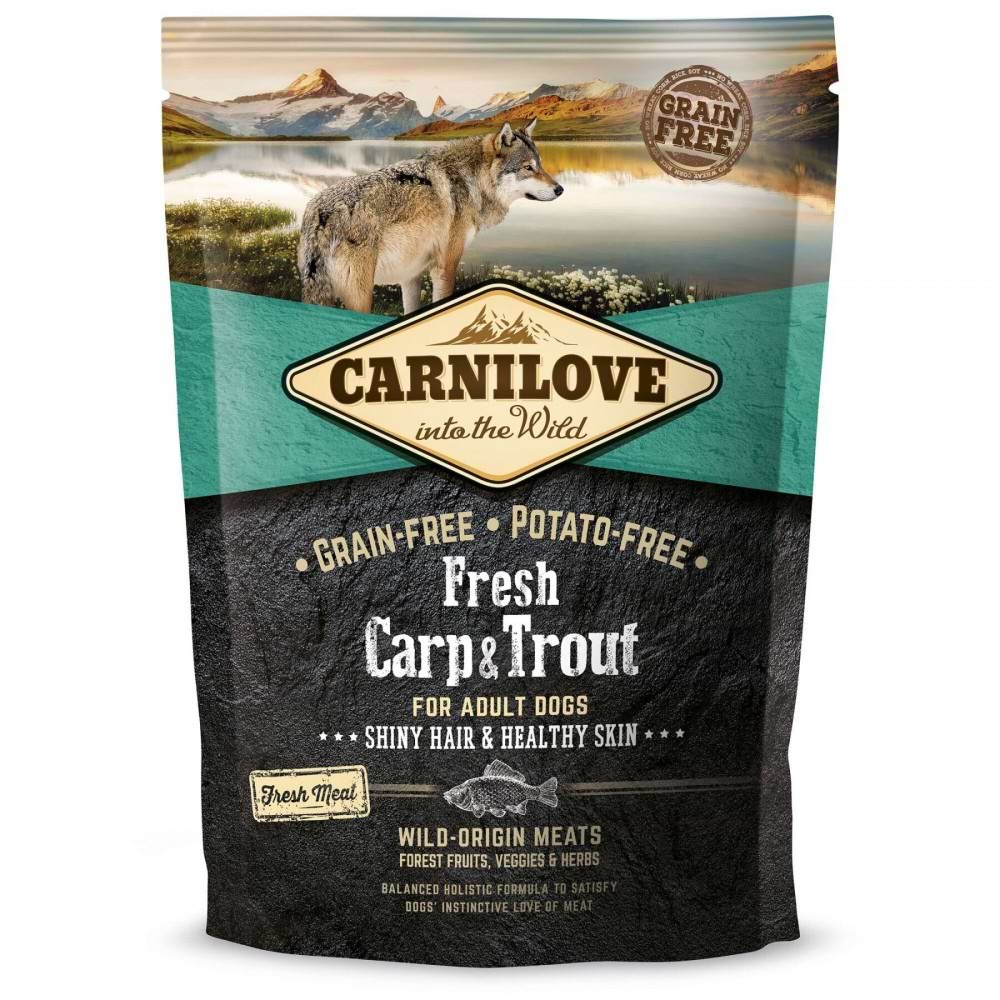 Сухой корм для собак Carnilove Fresh Carp and Trout for Adult dogs 1,5 кг (8595602527533)
