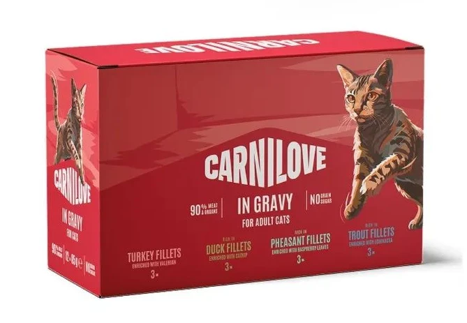 Набір вологого корму для котів Carnilove Gravy Multipack в соусі в асортименті 12x85 г (8595602582747)