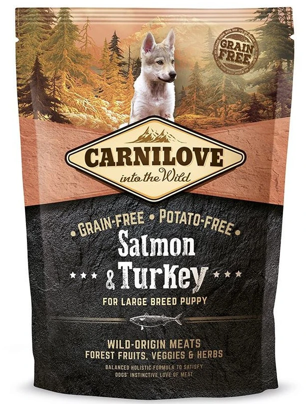 Сухой корм для собак Carnilove Puppy Large Breed Salmon and Turkey для щенков 1,5 кг (8595602508853)