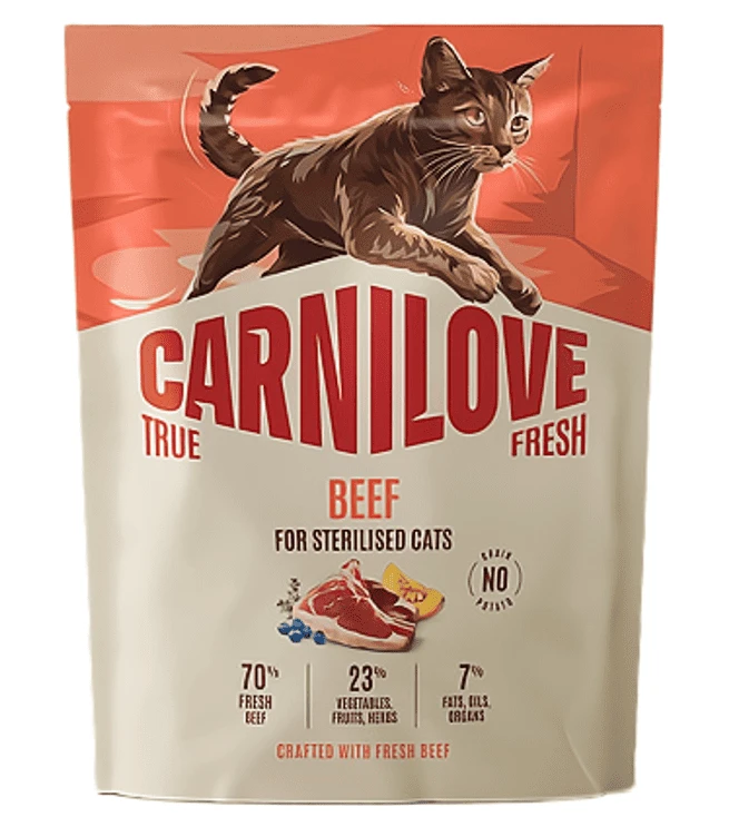 Сухий корм для котів Carnilove True Fresh Beef Sterilised для стерилізованих яловичина 400 г (8595602582143)