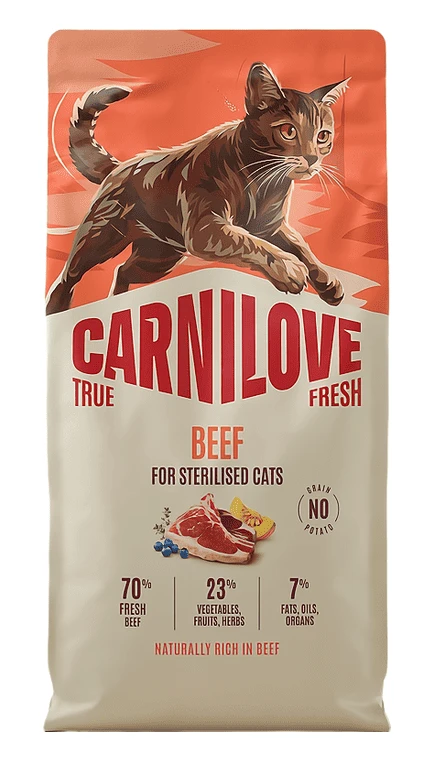 Сухий корм для котів Carnilove True Fresh Beef Sterilised для стерилізованих яловичина 6 кг (8595602582181)