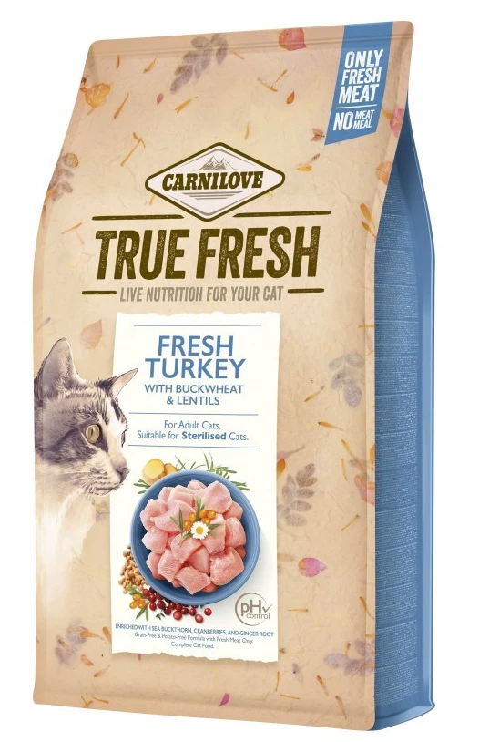 Сухий корм для котів Carnilove True Fresh Cat Fresh Turkey для дорослих з індичкою 340 г (8595602561445)