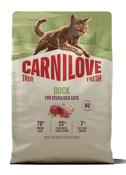 Сухий корм для котів Carnilove True Fresh Duck Sterilised для стерилізованих качка 2 кг (8595602582365)