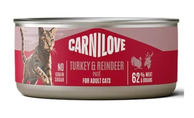 Паштет для котів Carnilove Turkey&Reindeer індичка і північний олень 100г (8595602582907)