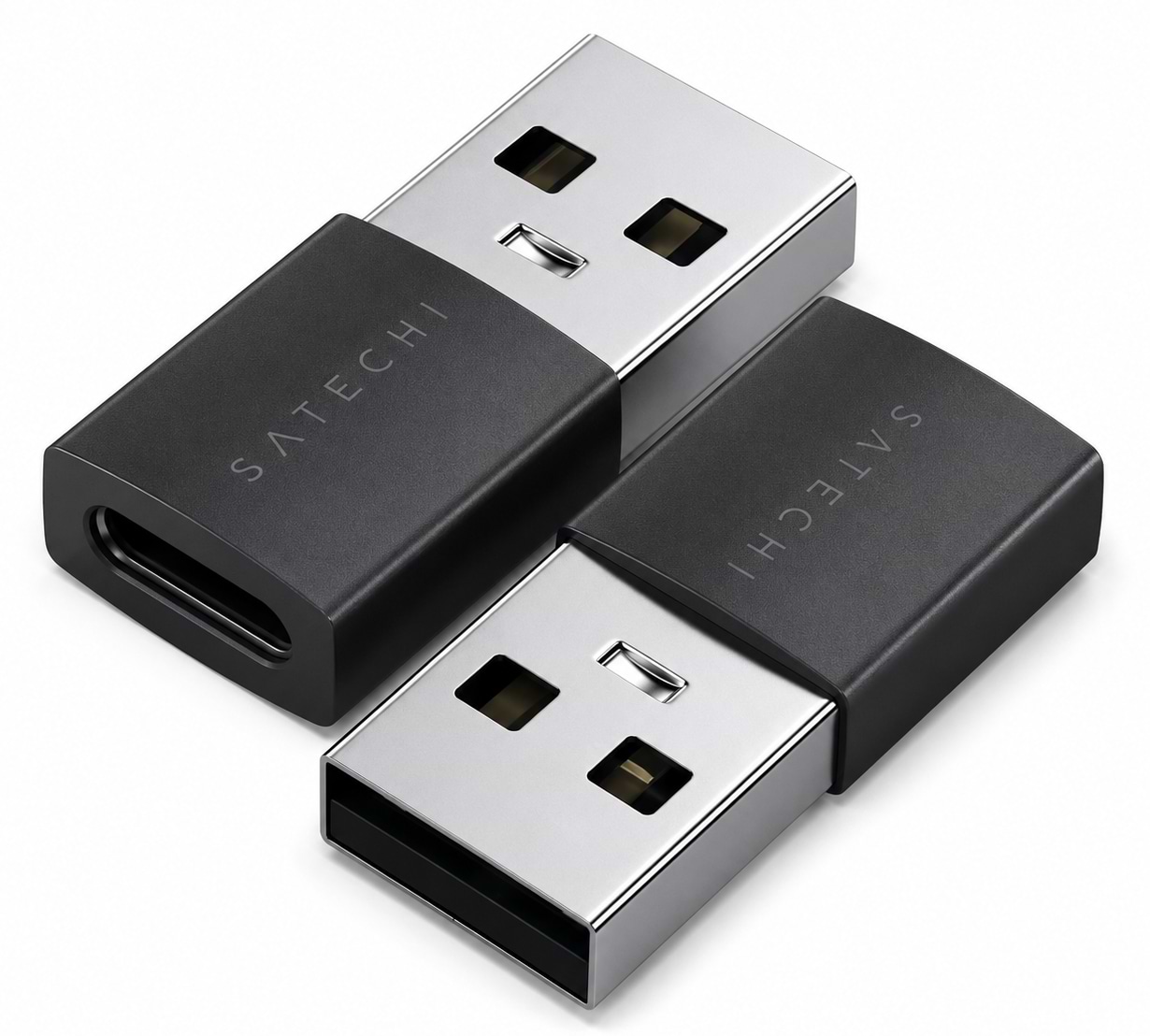 Перехідник Satechi Type-A to Type-C Adapter Space Black (ST-A2TAUCC)