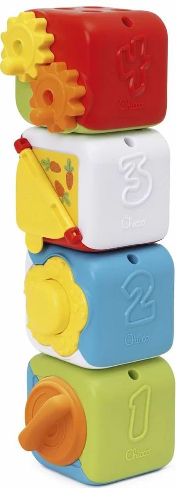 Кубики Chicco 2в1 Мультисенсорные кубики Монтессори (11857.10)