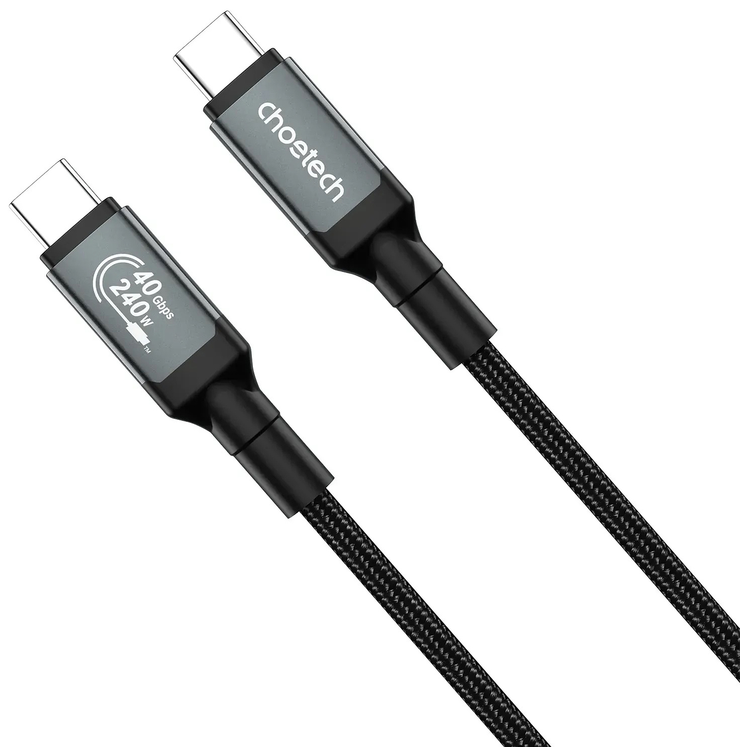 Кабель Choetech HyperLink Cable USB-C to USB-C 40Gbps 240W 2m Black (XCC-1042-GY)