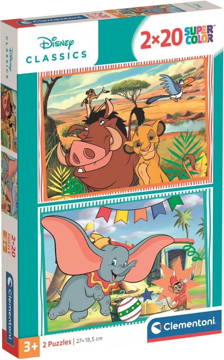 Пазлы (3-4 года) Clementoni 2х20 эл. Эпизоды из мультфильмов Дисней (24837)