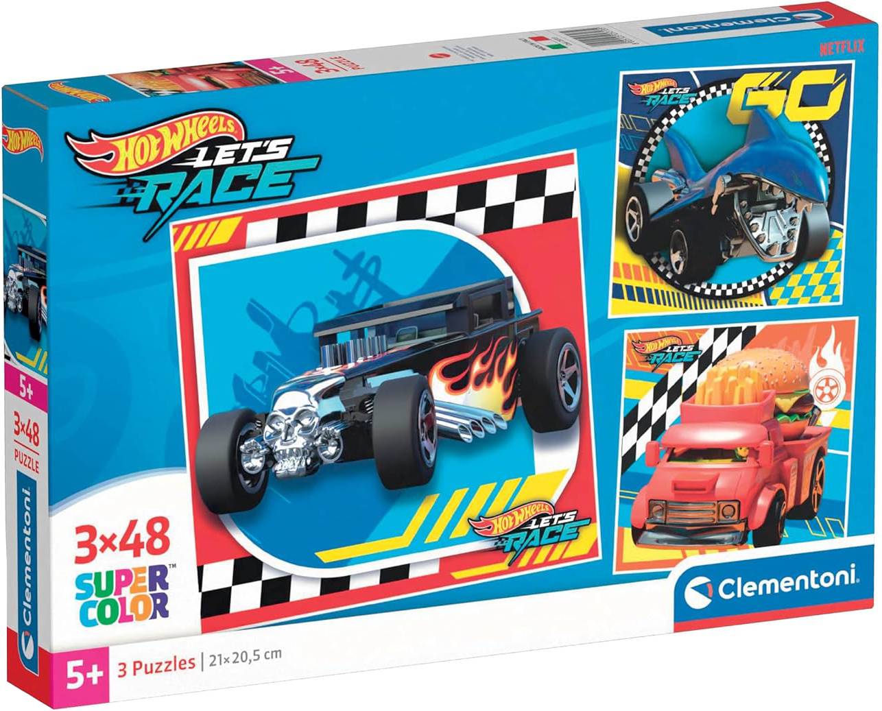 Пазлы (5-7 лет) Clementoni Скоростная гонка 3х48 эл. (25313)