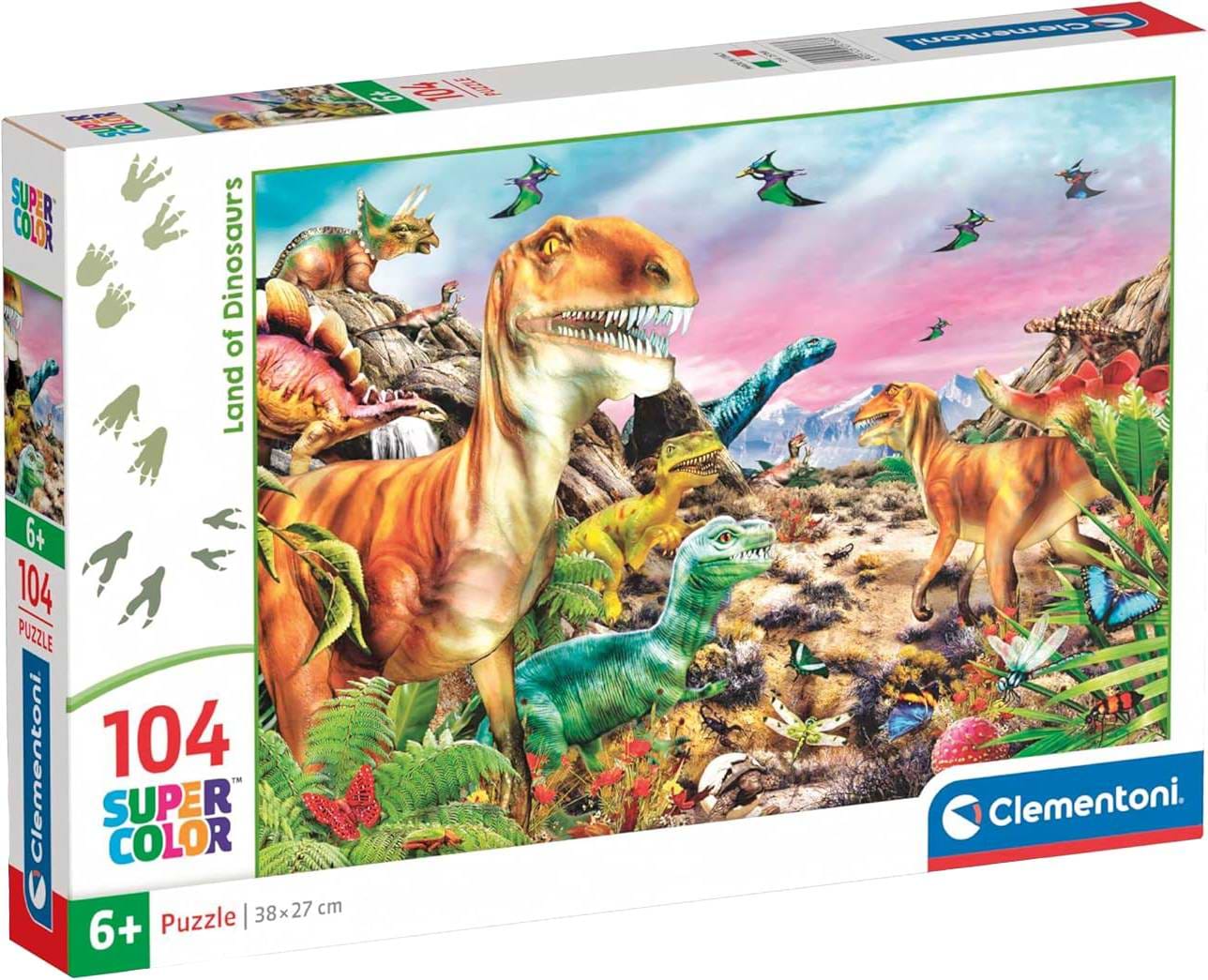Пазлы (5-7 лет) Clementoni Земля динозавров 104 эл. (25768)