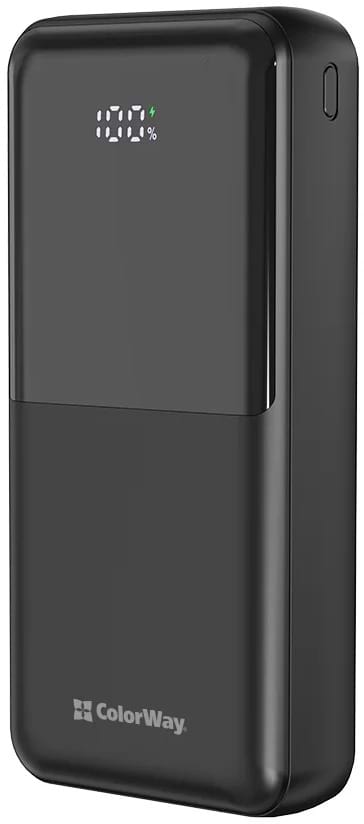 Батарея мобильная Colorway 20 000 mAh DigiPower USB QC4.0 + USB-C PD22.5W Black (CW-PB200LP01BK)
