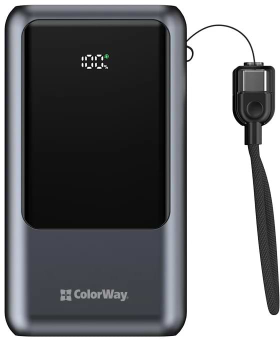 Батарея мобильная Colorway 20 000 mAh Urban USB QC4.0 + USB-C PD22.5W Gray (CW-PB200LP03GR)