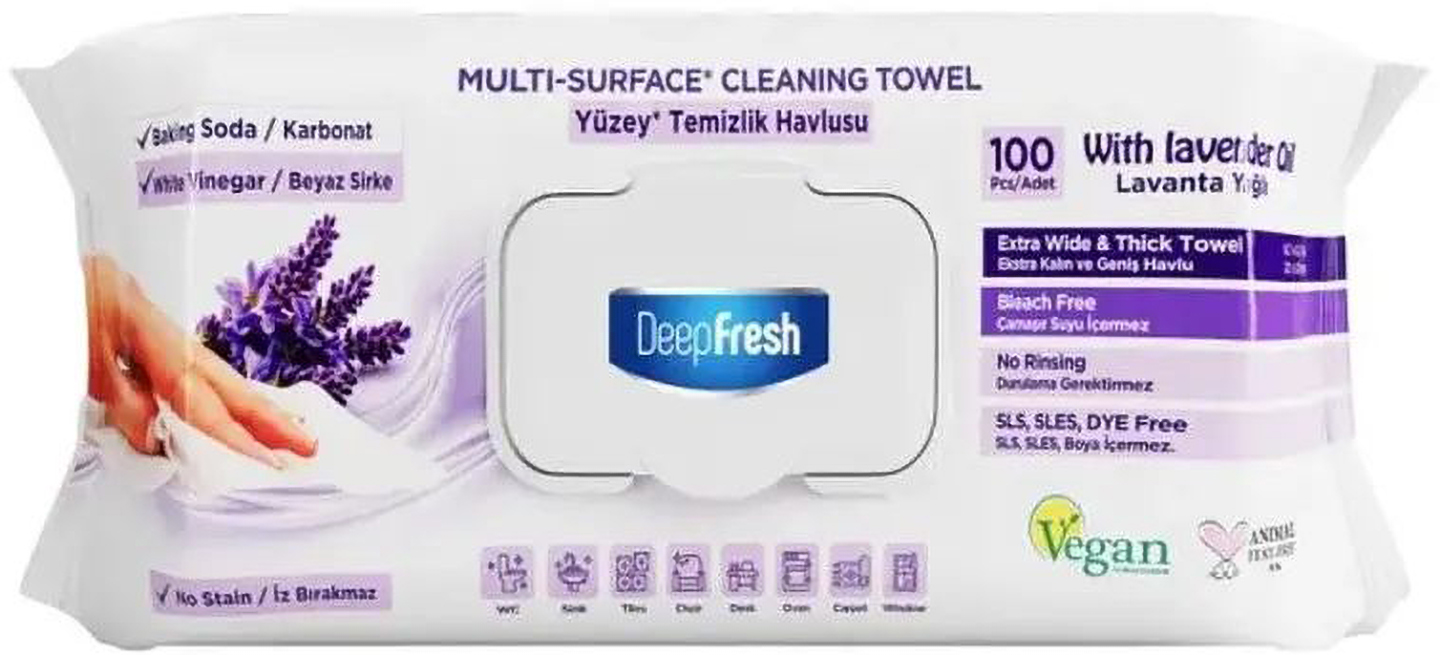 Салфетка бытовая Deep Fresh 100 шт. LAVANDA (8681554633474)