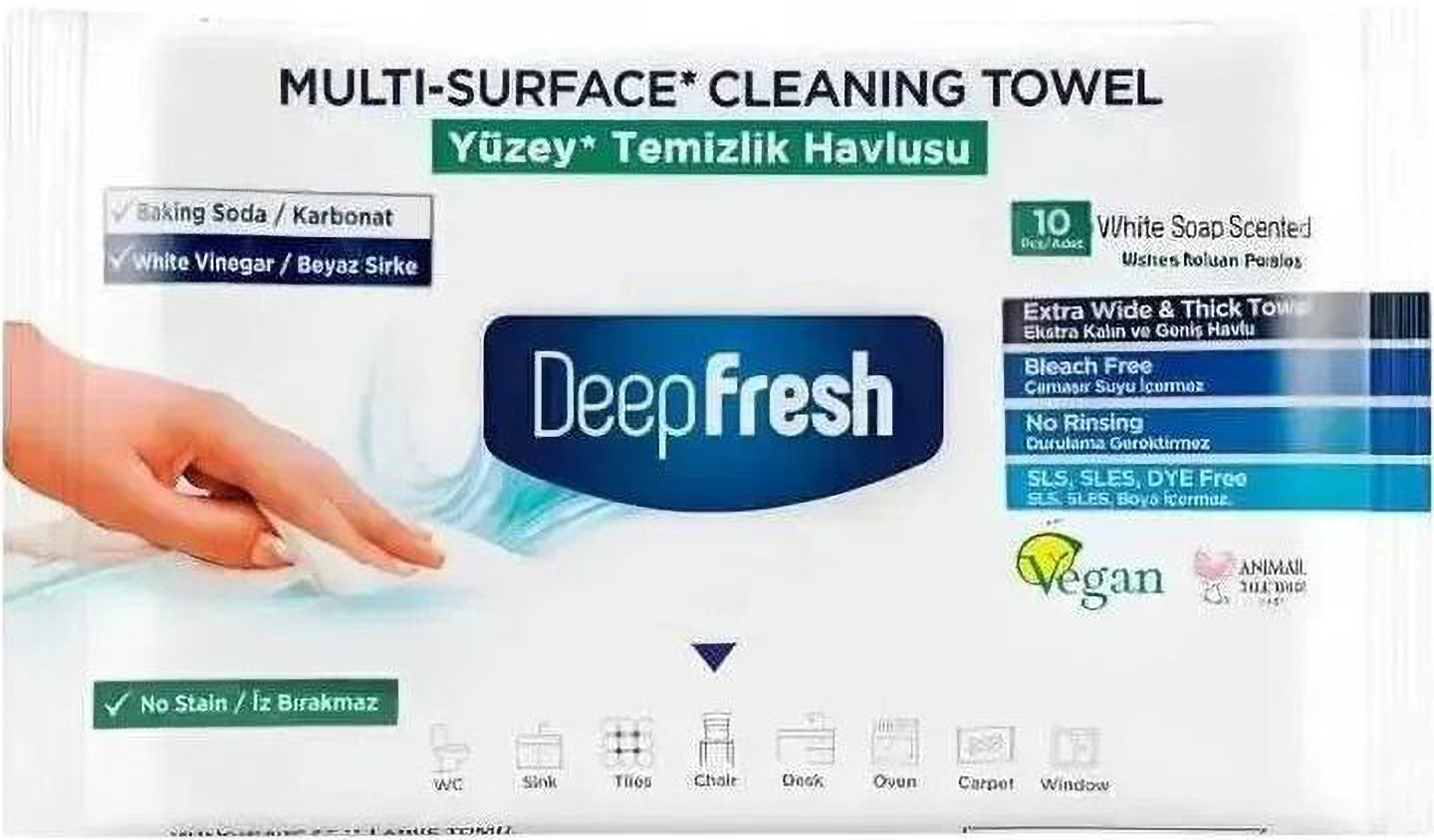 Салфетка бытовая Deep Fresh 10 шт. Универсальные (8681554633702)