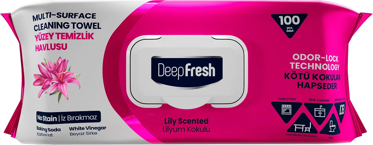 Салфетка бытовая Deep Fresh 100 шт. Лилия (8681554635638)