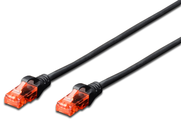 Кабель патч-корд Digitus CAT 6 UTP 0.25 м Black (DK-1617-0025/BL)
