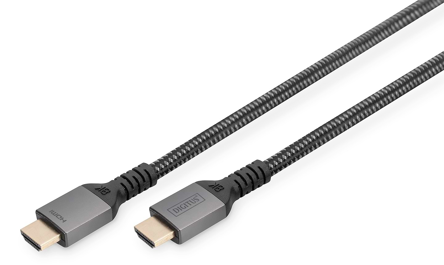 Кабель HDMI Digitus HDMI (M/M), 8K, Ultra High speed/Ethernet, 2 м Black (DB-330200-020-S)