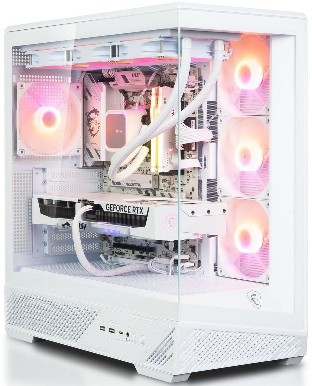 Системный блок Dragon Lucky Lumen Powered_by MSI (RTX5080 + R7 7800X3D) White