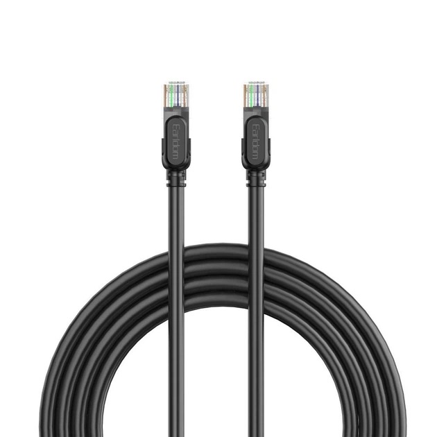 Кабель патч-корд Earldom NW1 CAT6 UTP 26AWG (7/0.16CCA) 2m Black (IC-000005)